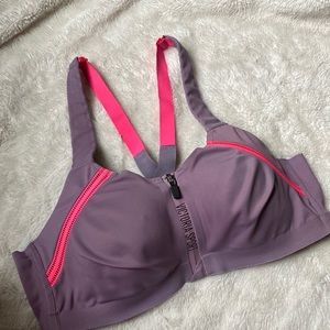 Victoria's Secret Incredible VSX Front Zip Double Layer Sports Bra 38C